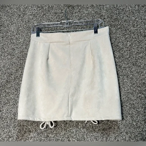 NWOT High Waist Lace Up Faux Suede Bodycon Skirt Size XL - Picture 5 of 7